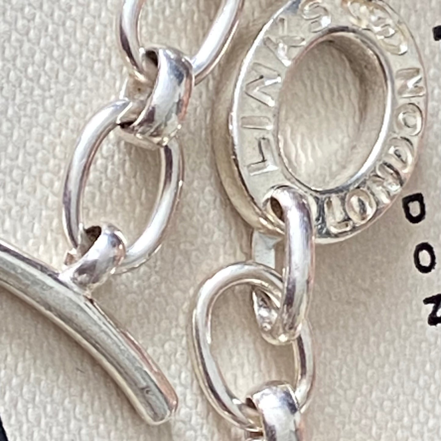Links of London Fully Hallmarked Sterling Silver Larger Links T-Bar Bracelet