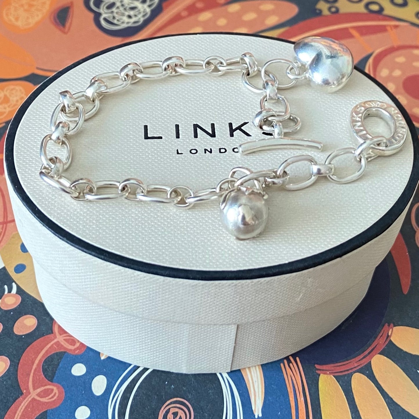 Links of London Fully Hallmarked Sterling Silver Larger Links T-Bar Bracelet