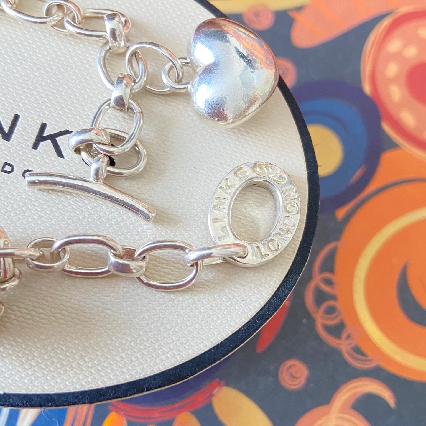 Links of London Fully Hallmarked Sterling Silver Larger Links T-Bar Bracelet