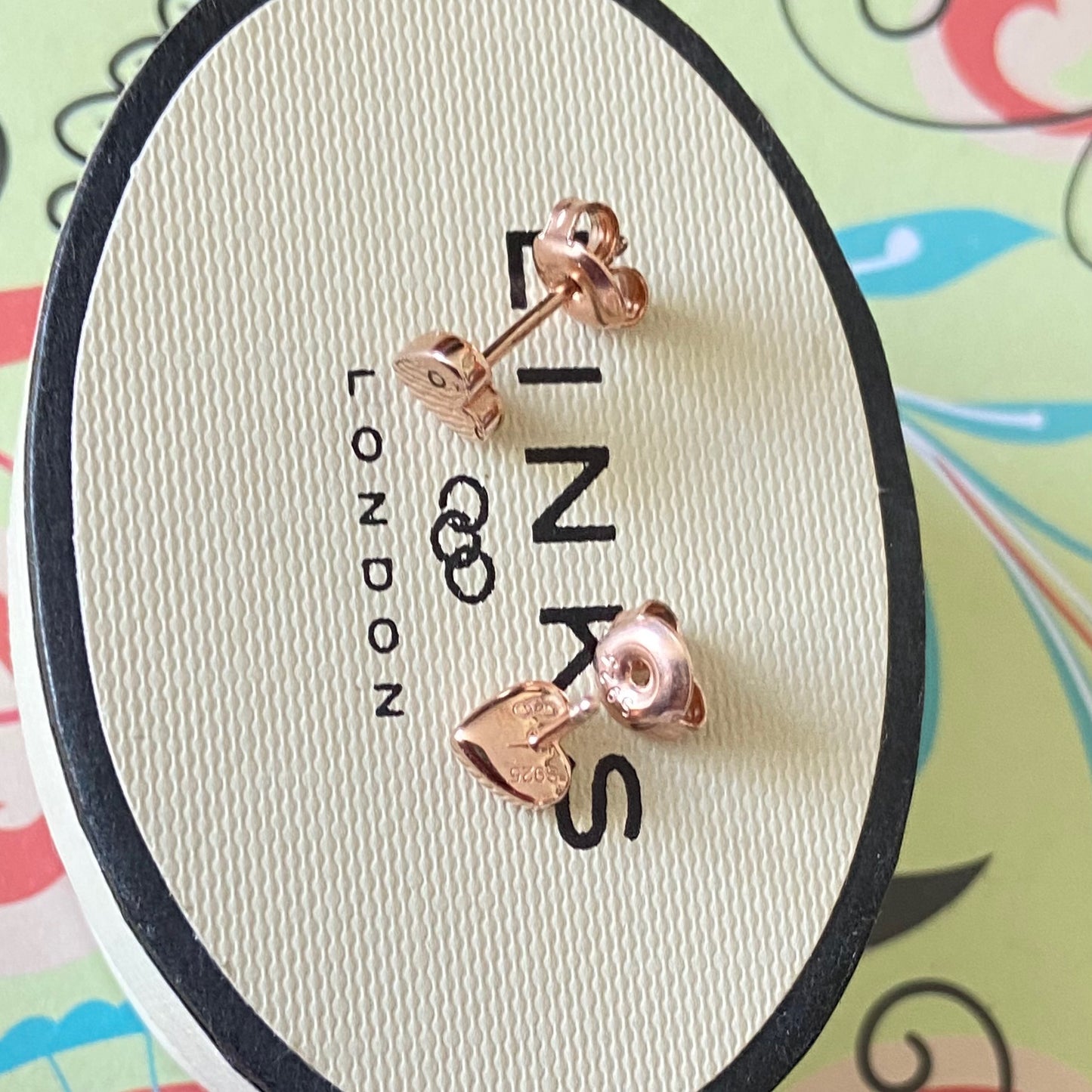 Links of London Gold 18kt vermeil, 925 Sterling Silver heart Stud earrings