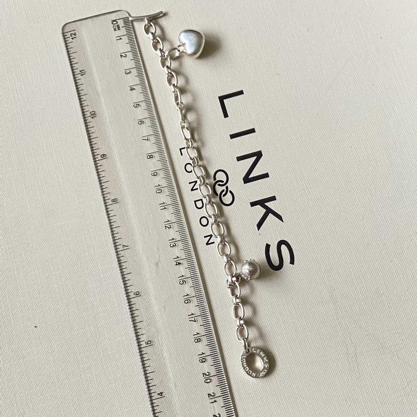 Links of London Fully Hallmarked Sterling Silver Larger Links T-Bar Bracelet
