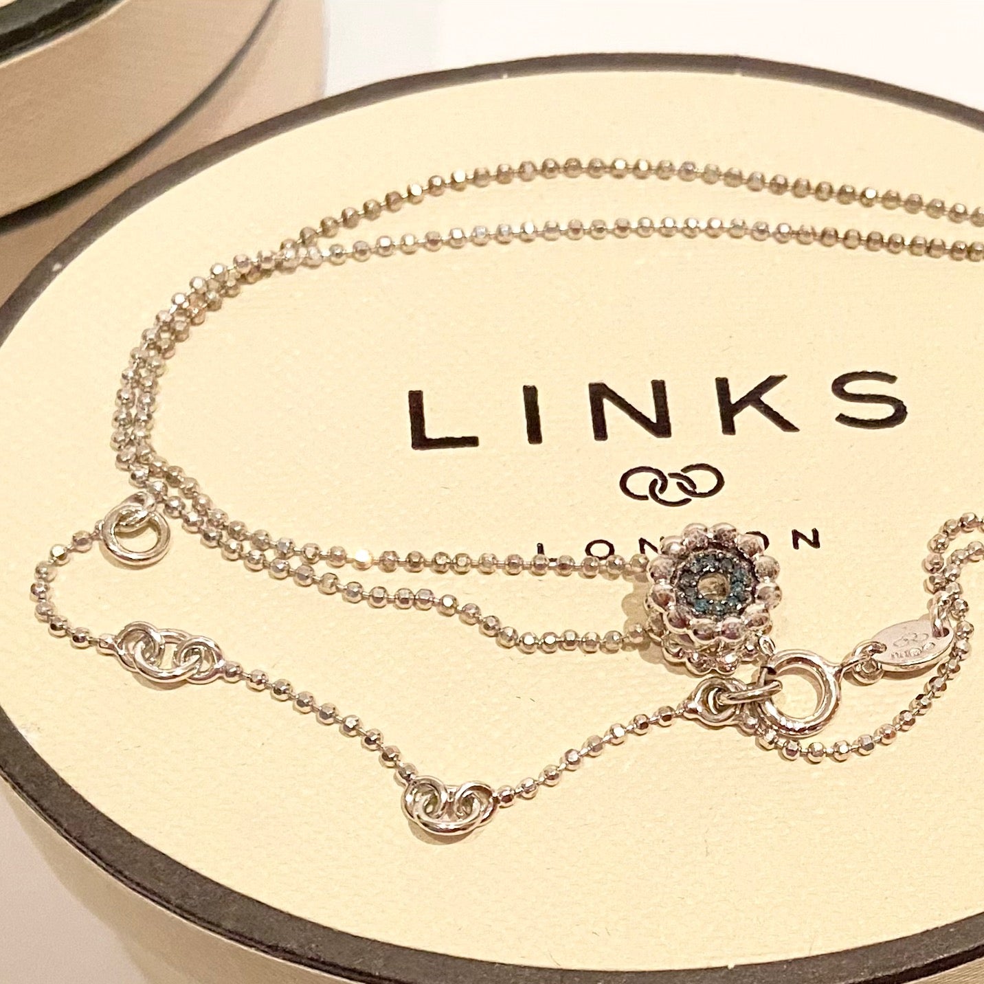 Links of London Effervescence with Petite Blue Diamond Necklace