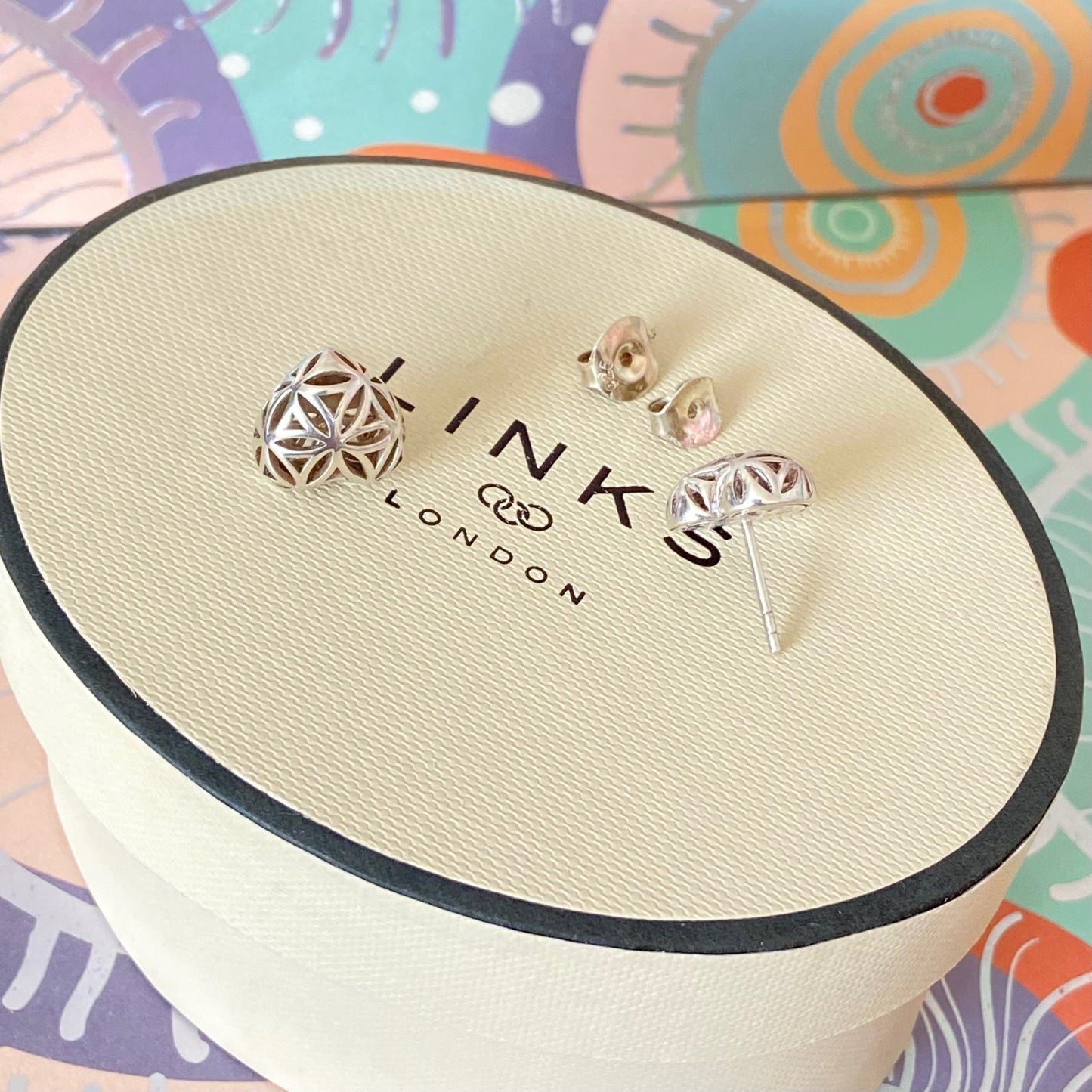 Links of London Maze Heart Stud Earrings