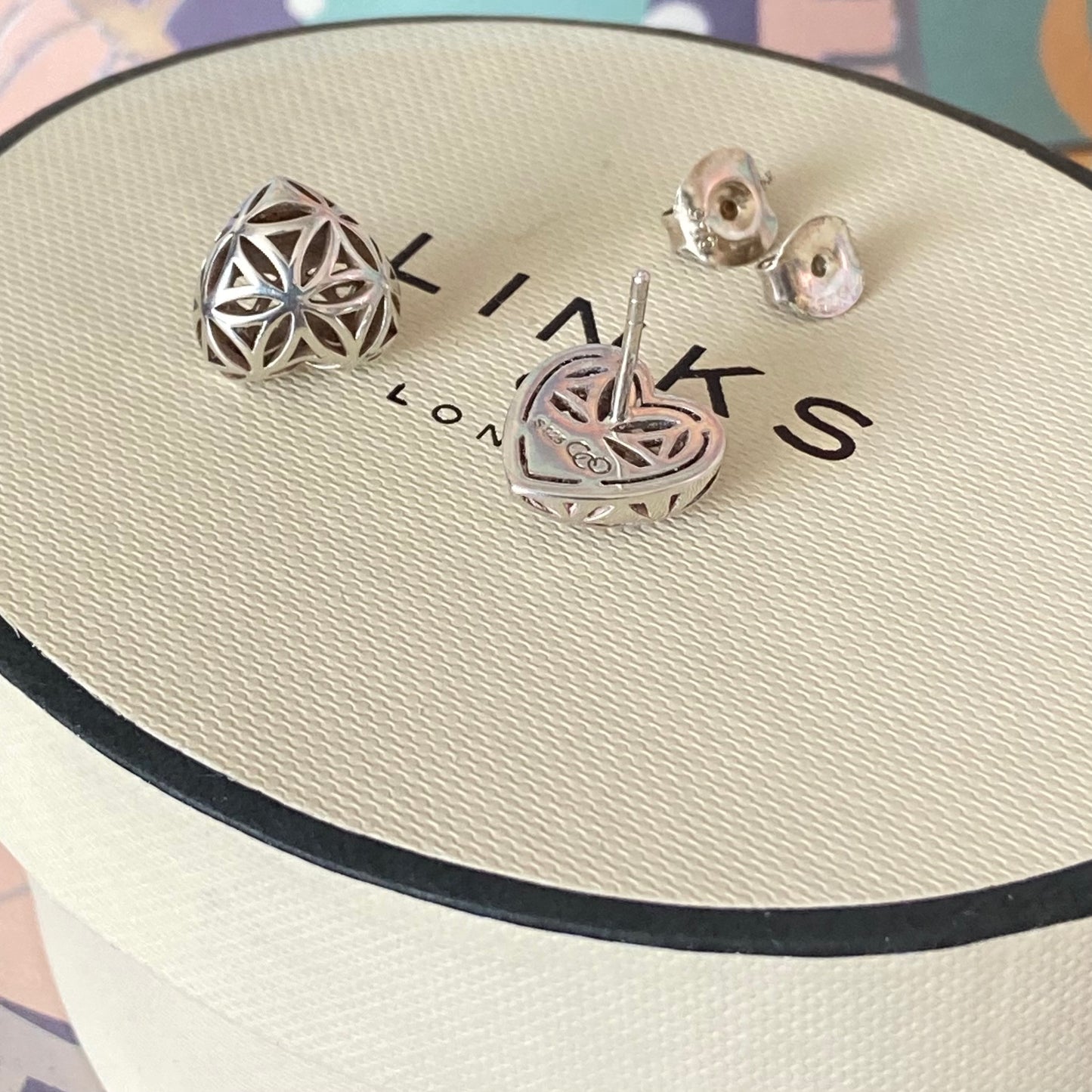 Links of London Maze Heart Stud Earrings