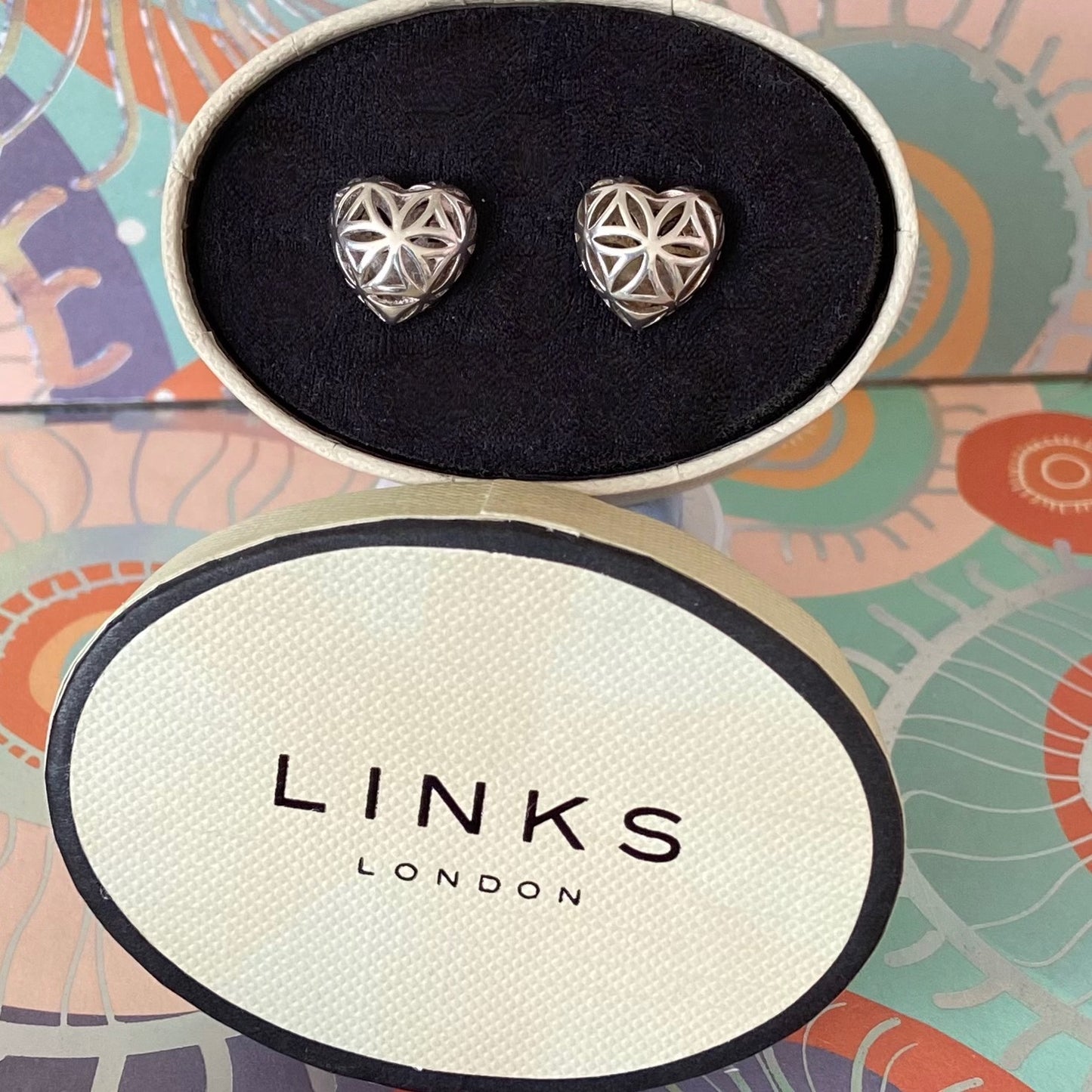 Links of London Maze Heart Stud Earrings