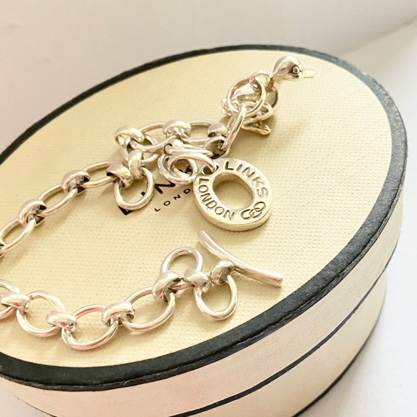 Links of London Bracelet, T Bar Clasp with Duck Charm