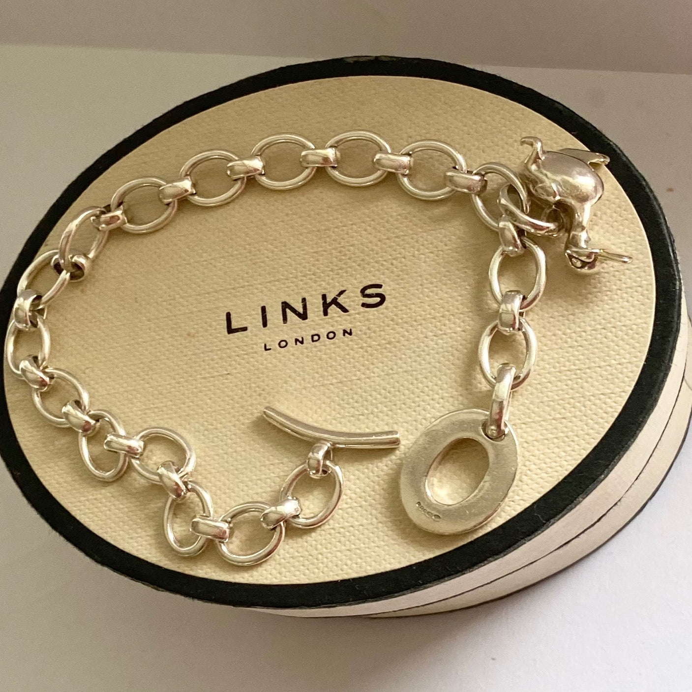 Links of London Bracelet, T Bar Clasp with Duck Charm