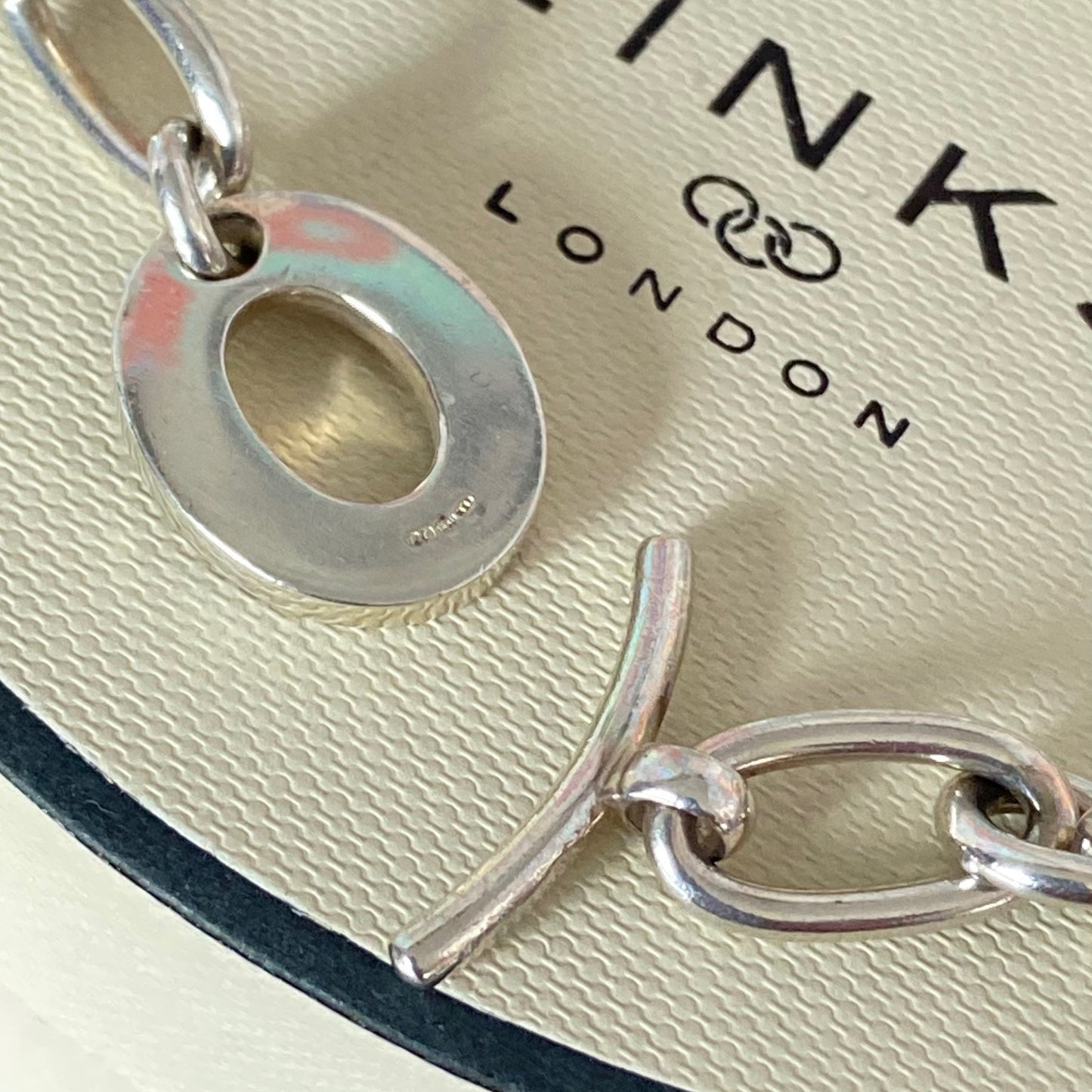 Links of London Signature Bracelet with elongated links and classic hoops.
