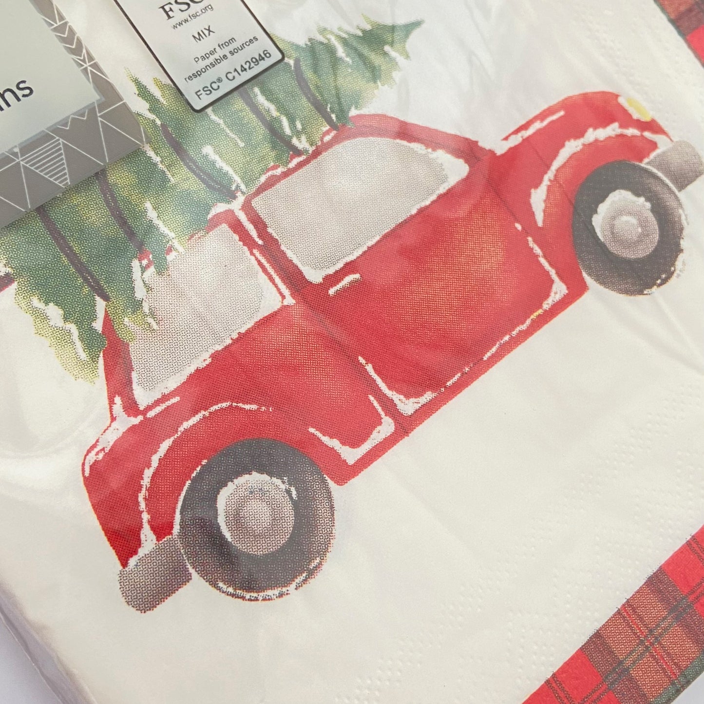 Car with a Christmas Tree Napkins 20 per pack, 3ply can be used for Decoupage