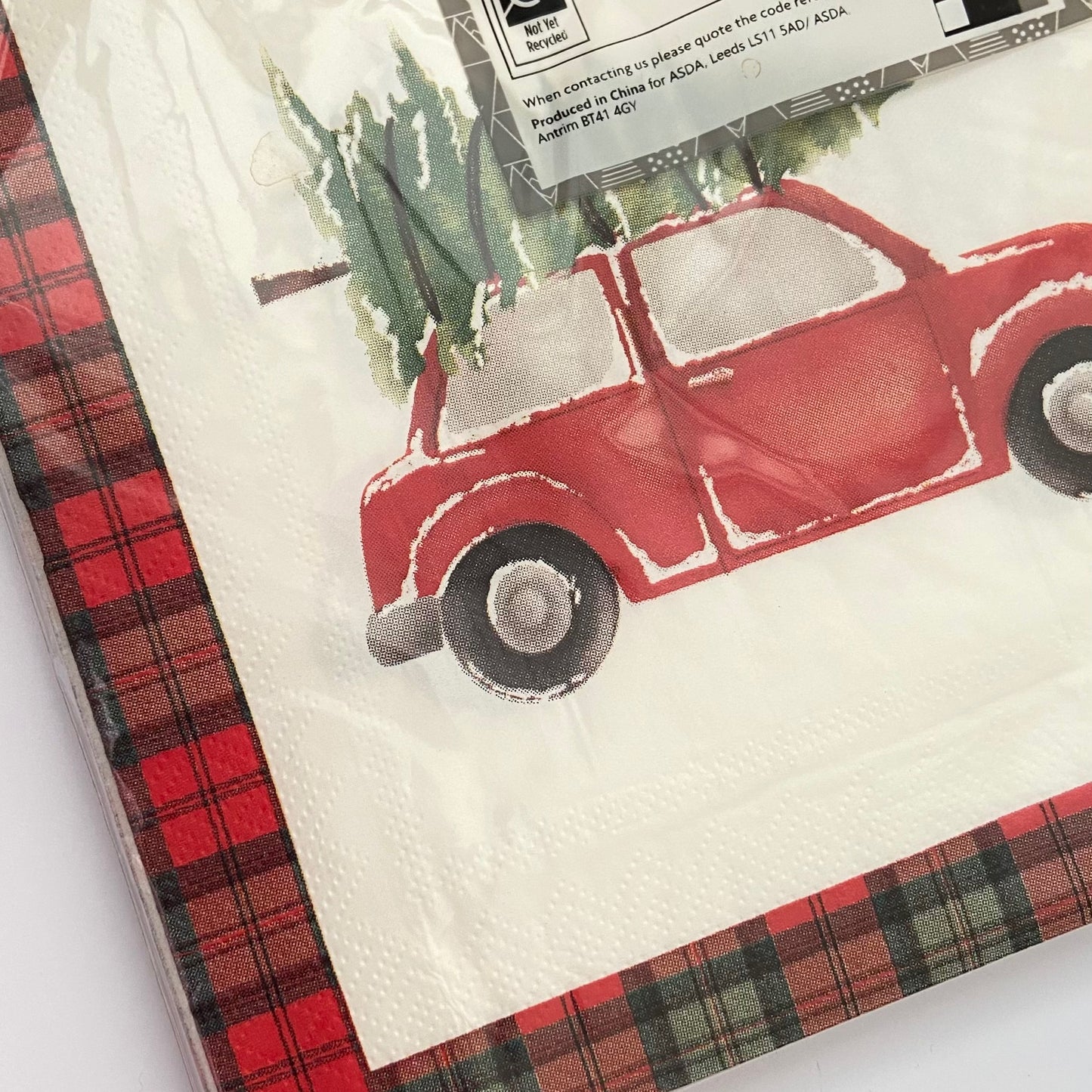 Car with a Christmas Tree Napkins 20 per pack, 3ply can be used for Decoupage