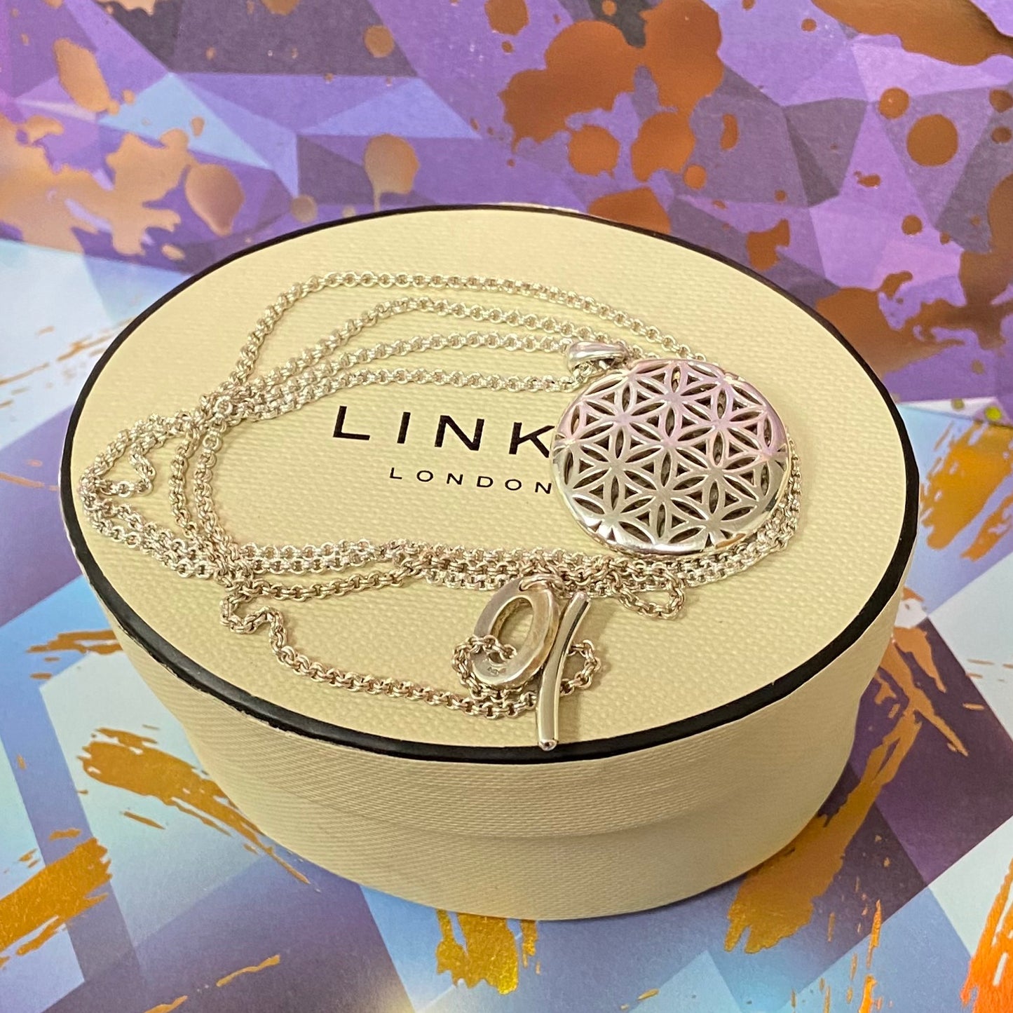 Links of London Maze Pendant Necklace with T Bar Clasp