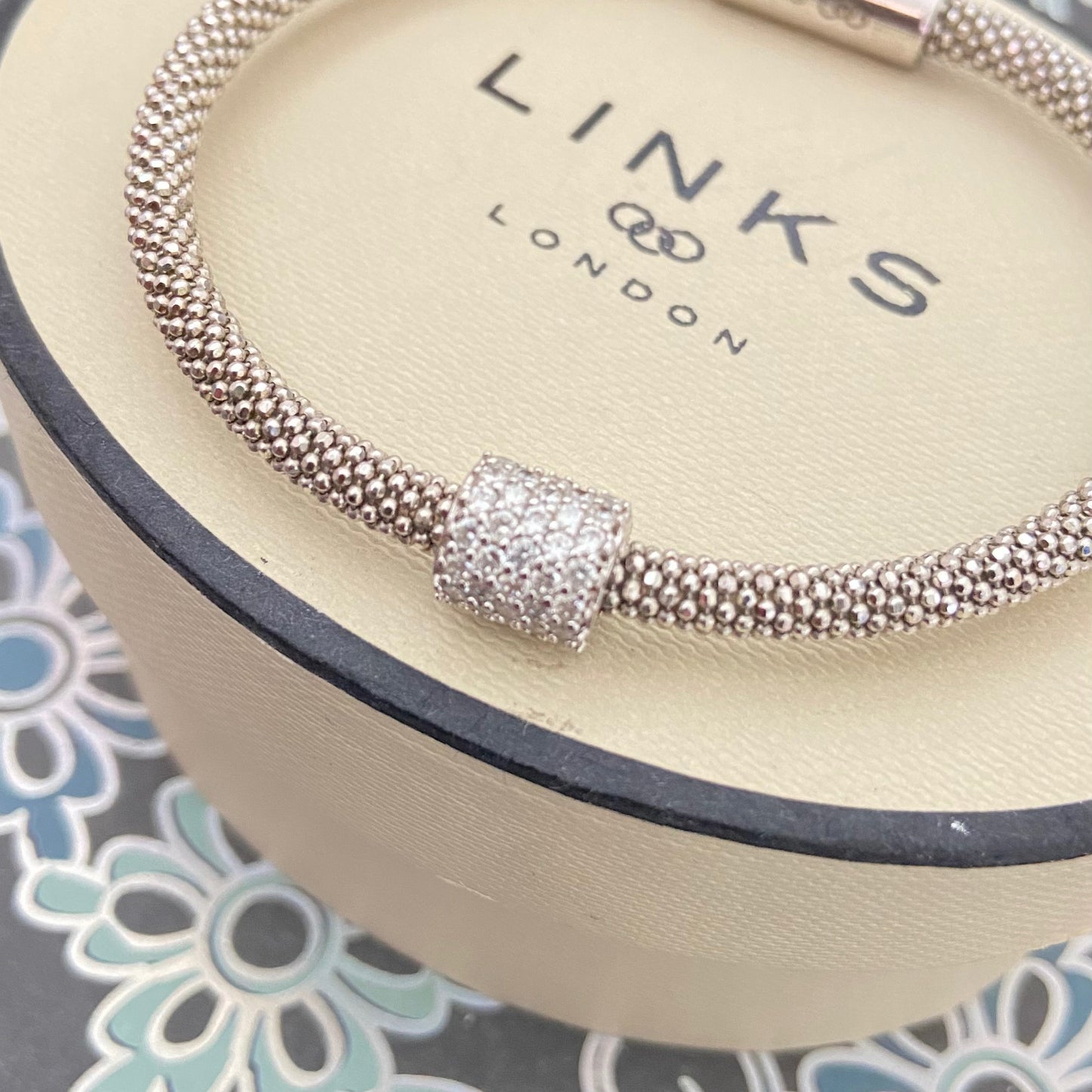 Links of London Silver Star Dust Bead Bracelet - 18cm end to end
