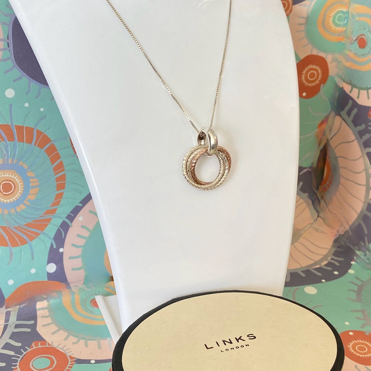 Links of London Aurora Bi-Metal Cluster Necklace