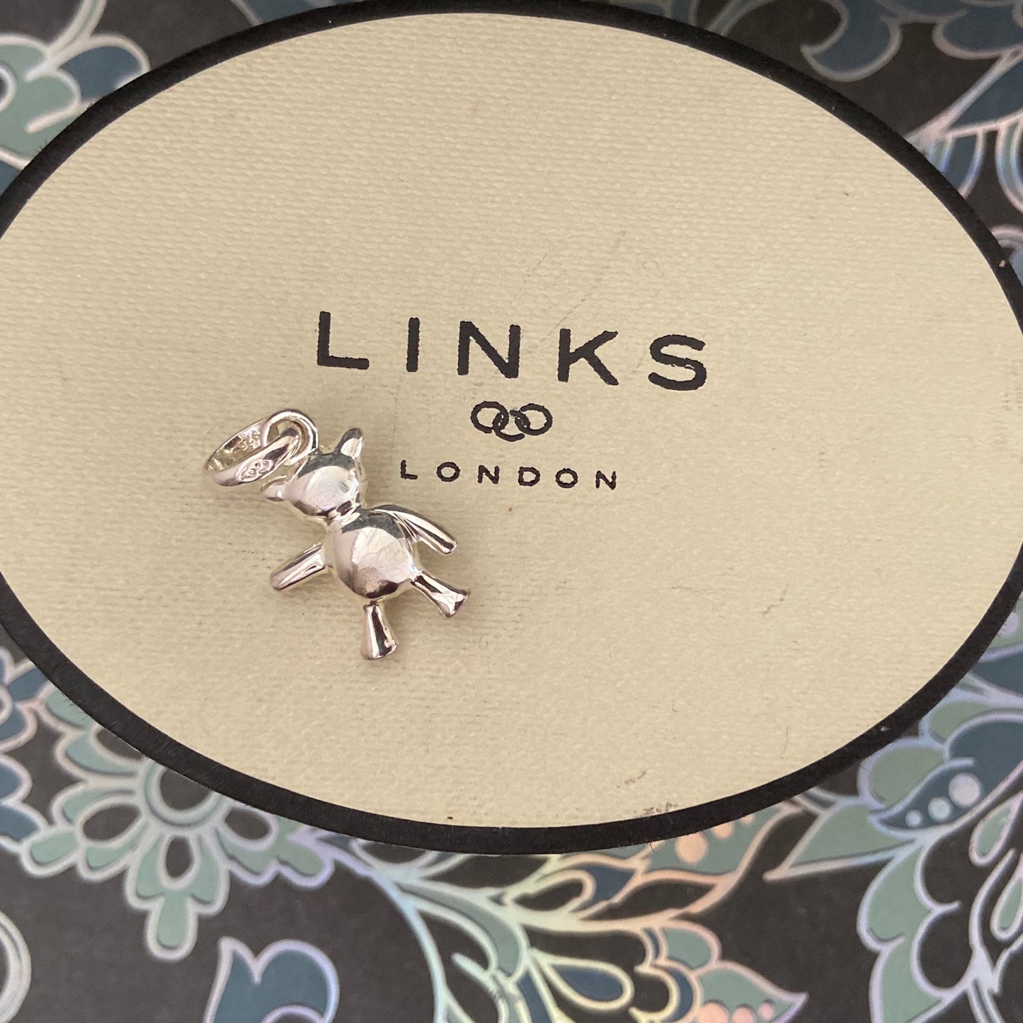 New! Links of London Teddy Bear Charm with Red Heart