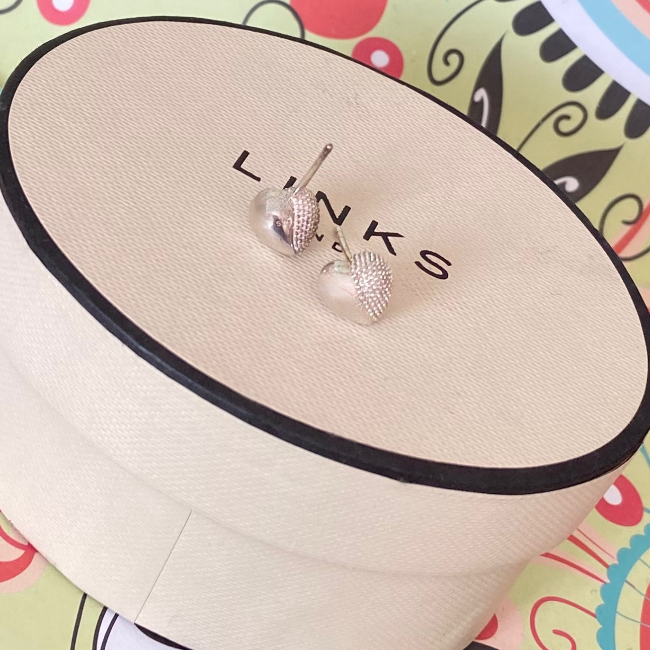 Links of London Sterling Silver Masquerade Heart Stud with butterfly backs