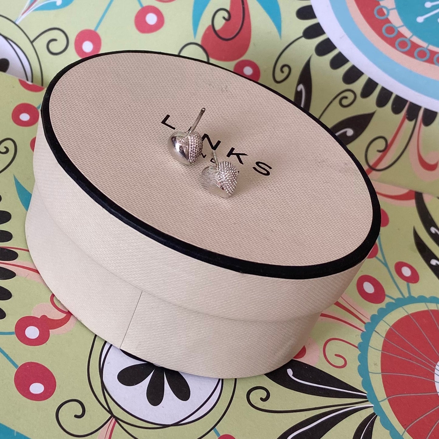 Links of London Sterling Silver Masquerade Heart Stud with butterfly backs