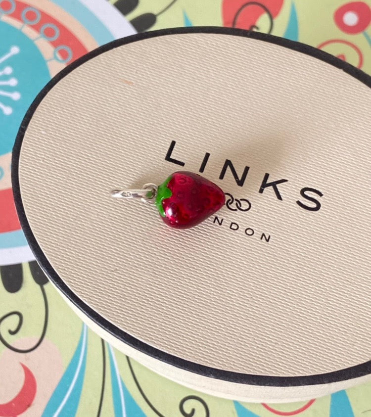 Links of London Strawberry Sterling Silver Charm