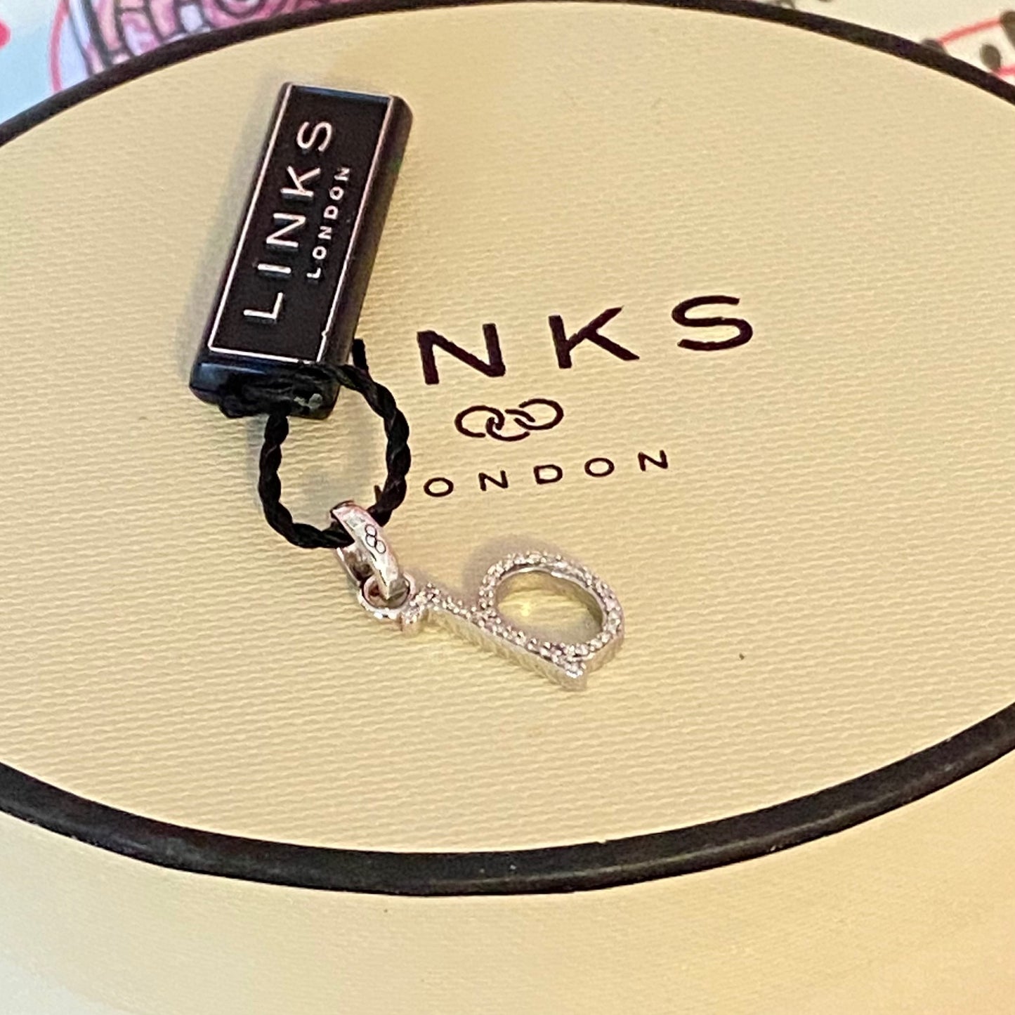 Links of London Letter b Charm with Pavé Diamonds