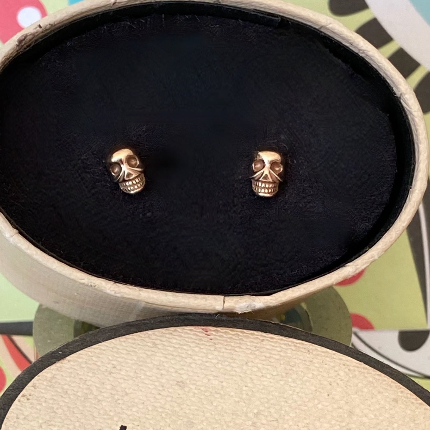 Links of London Rose Gold Plated Mini Skull Stud Earrings