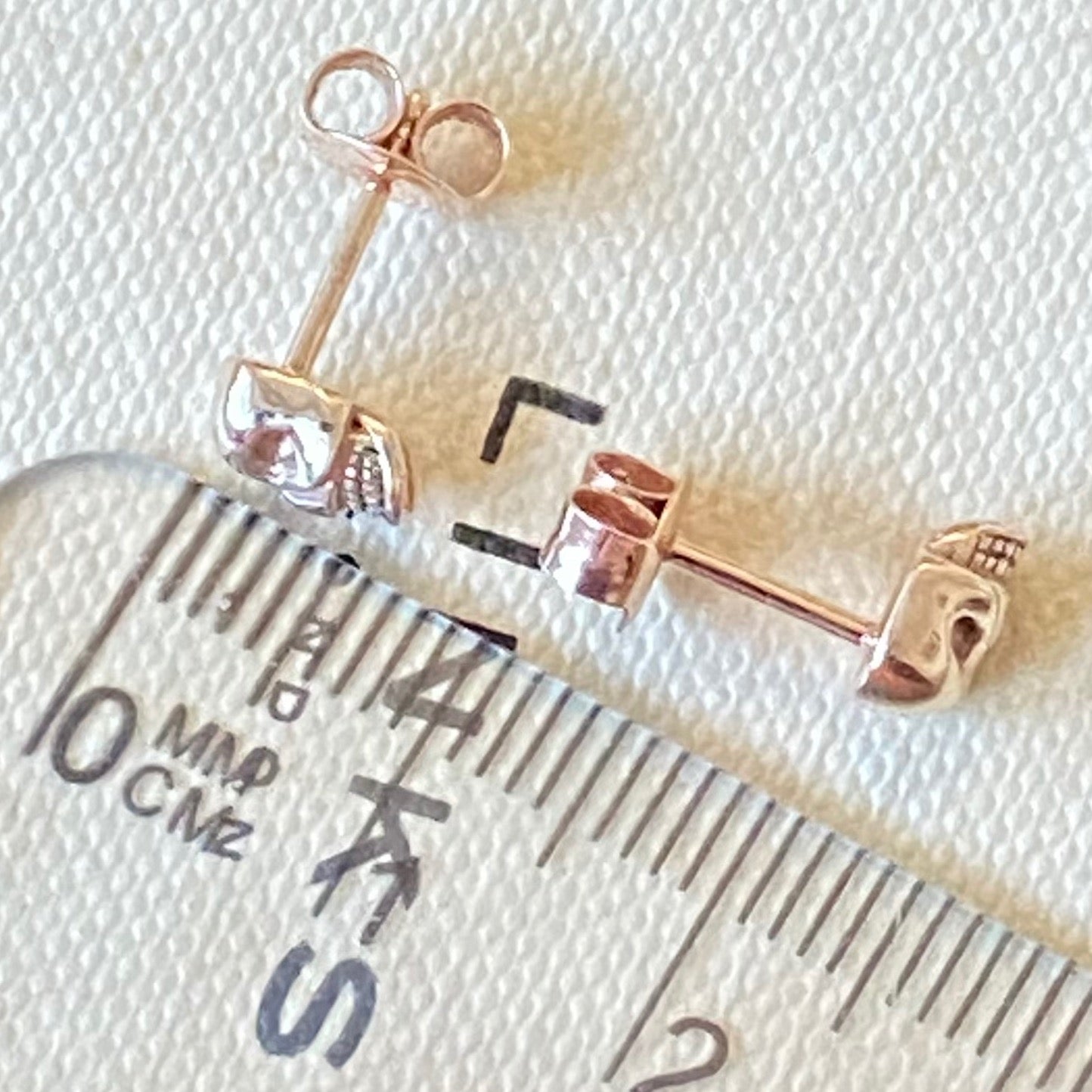 Links of London Rose Gold Plated Mini Skull Stud Earrings