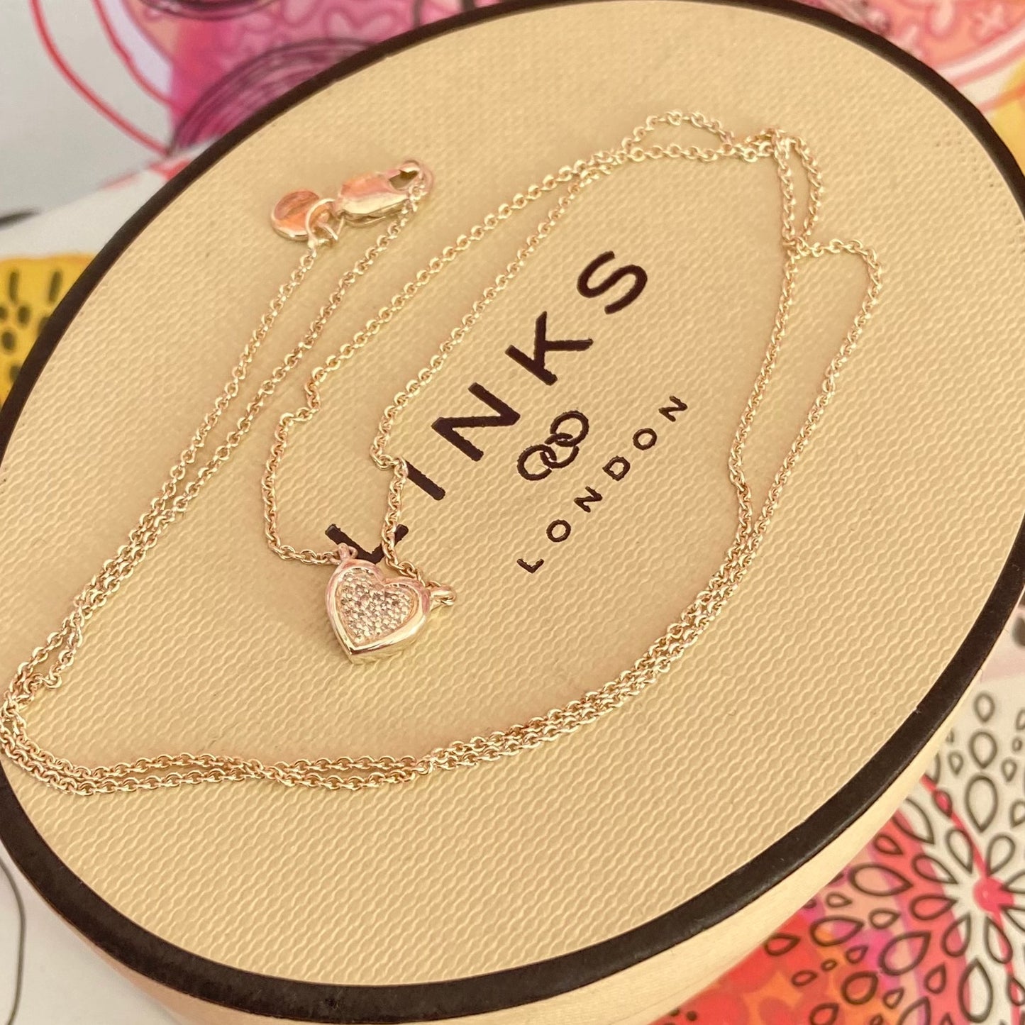Links of London Diamond Pave Essentials Heart Necklace