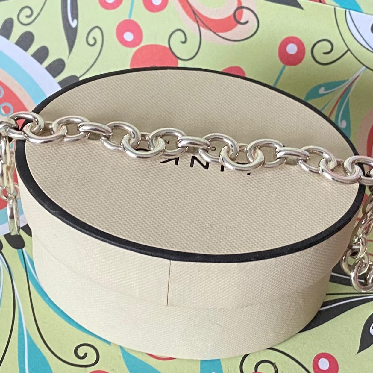 Fully Hallmarked Sterling Silver T-Bar Bracelet Links of London.  30g