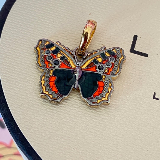 Link of London Enamelled Butterfly Charm Pendant.