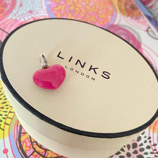 Pink Enamel Heart Links of London Charm