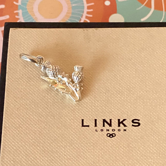 Links of London Sterling Silver vintage Thistle Charm