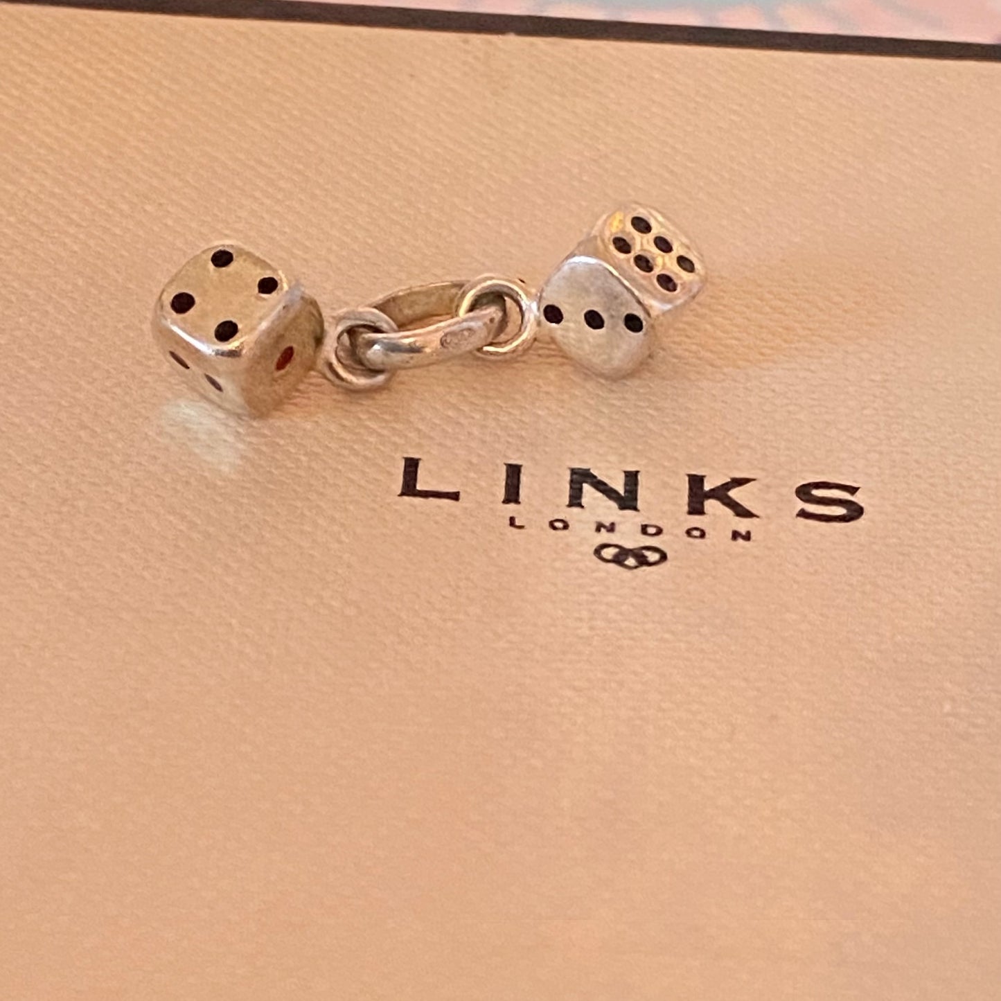 Links of London Sterling Silver two Dice Charm