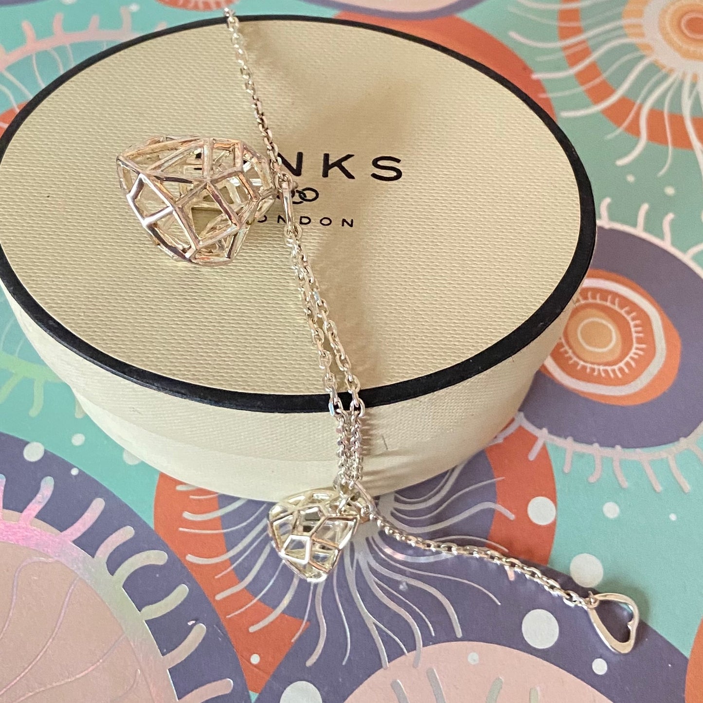 Links of London Flutter and Wow Sterling Silver Bracelet with heart shape clasp. New!