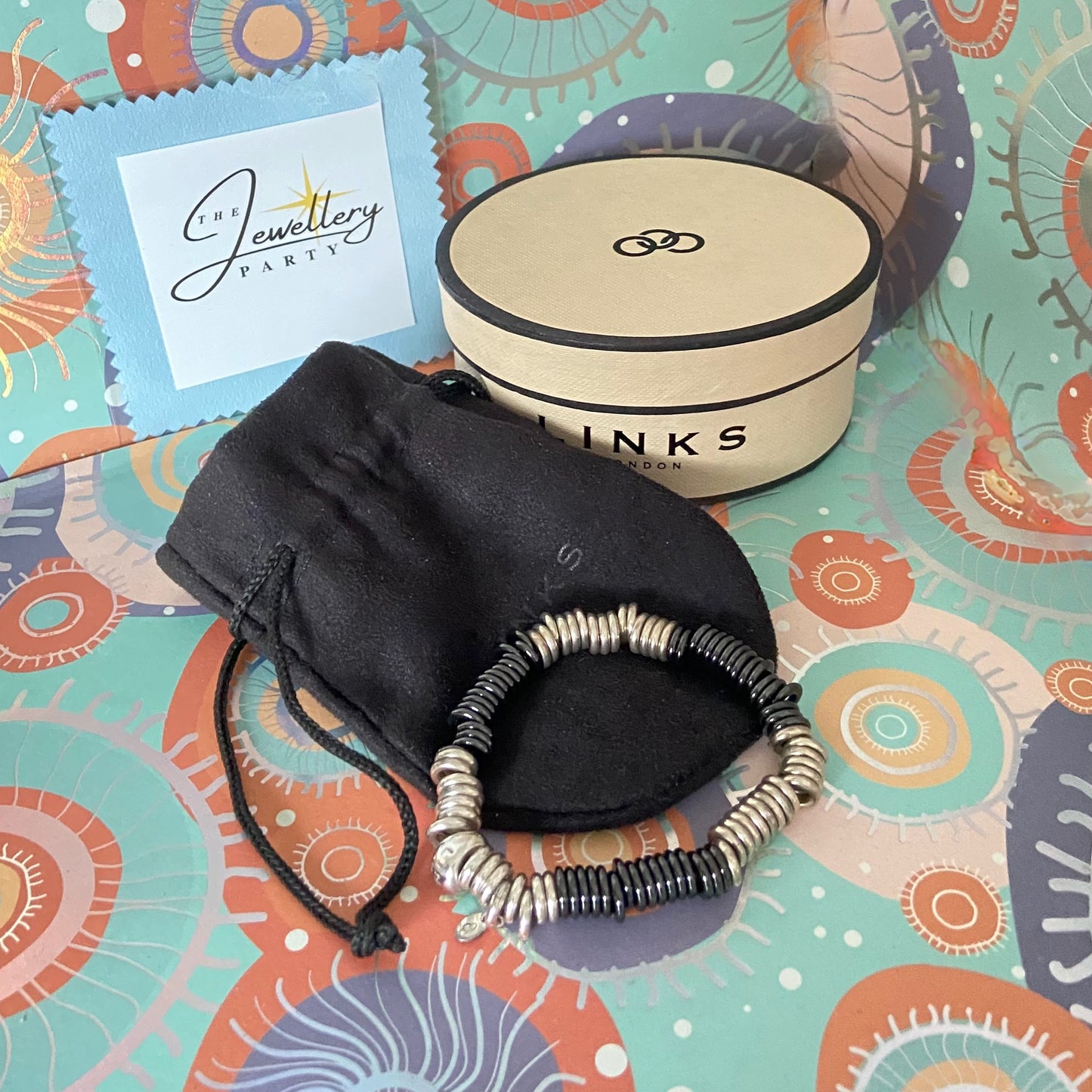 Links of London Black and Silver Sweetie Bracelet  - 15cm