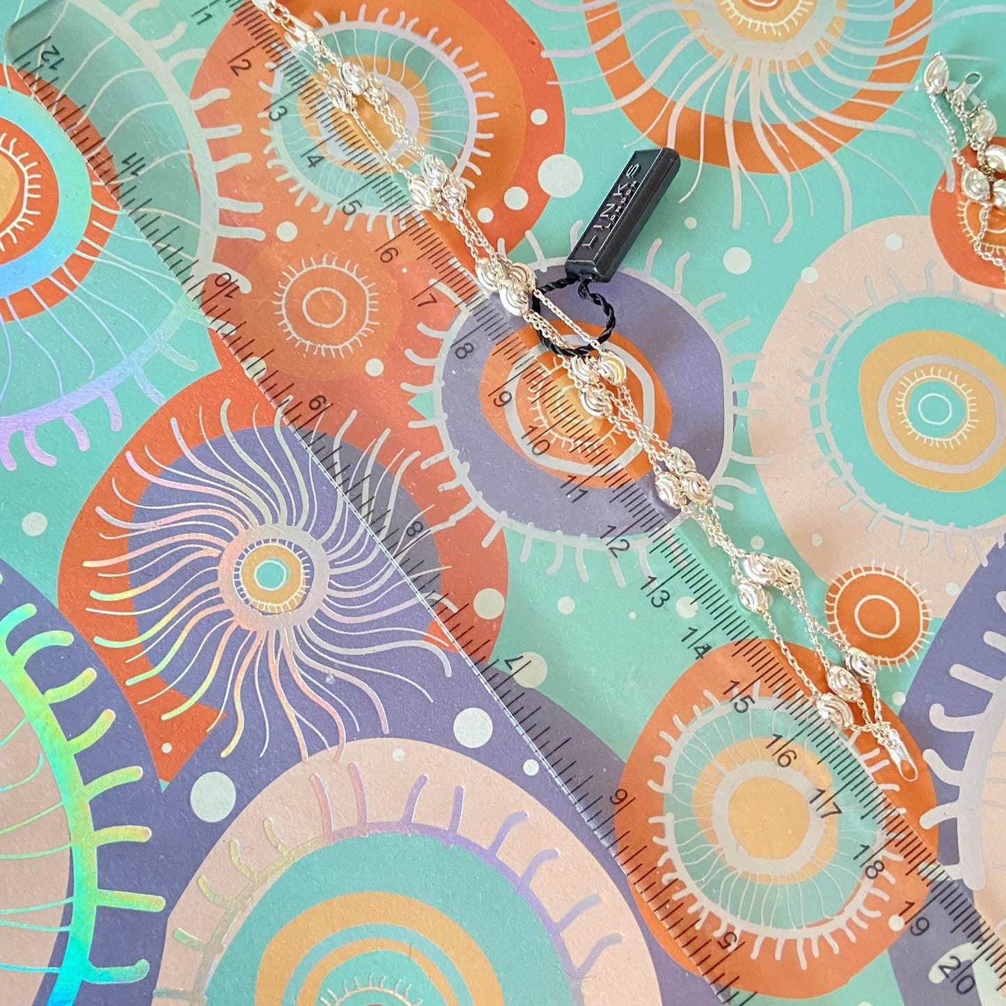 Three Strand Links of London Sterling Silver Essentials Bracelet with Beads – 17cm New with tag.