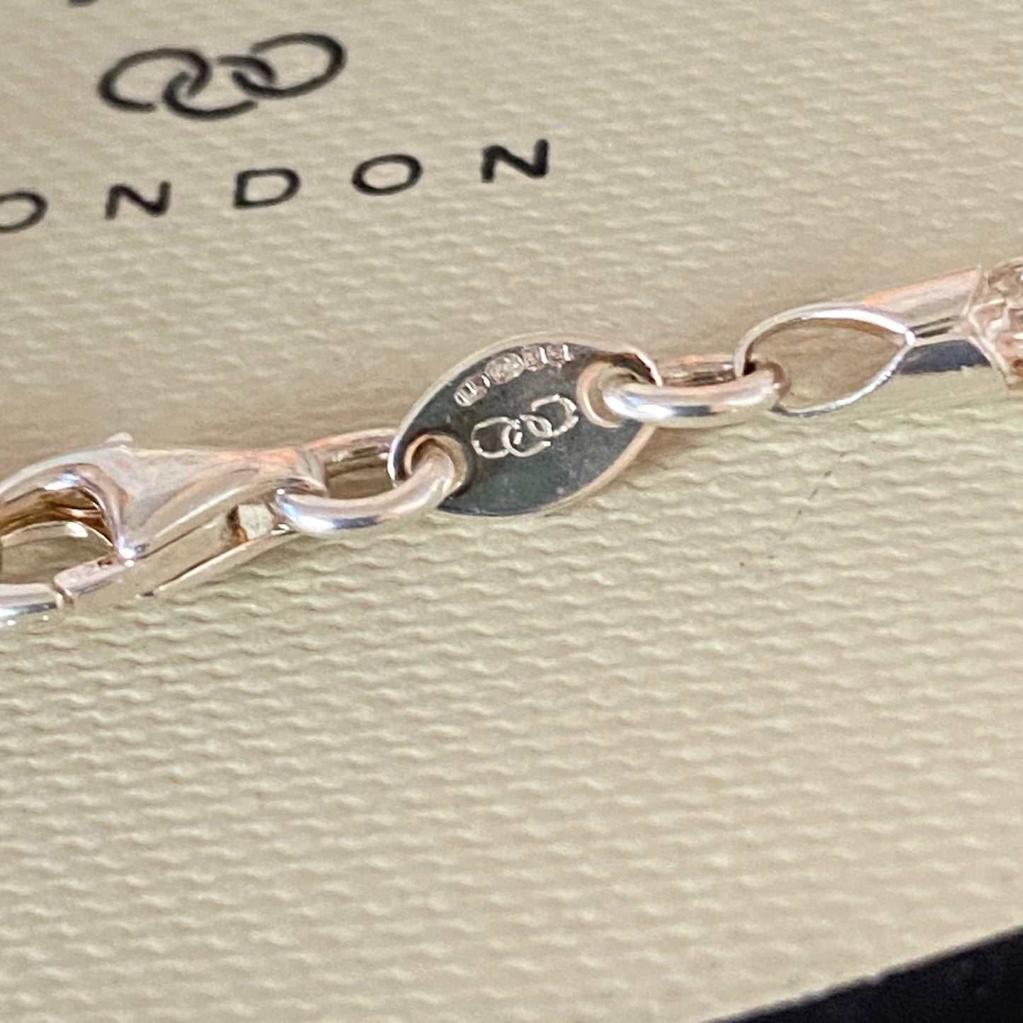 Links of London Essentials Sterling Silver 3 Row Beaded Bracelet - 17cm
