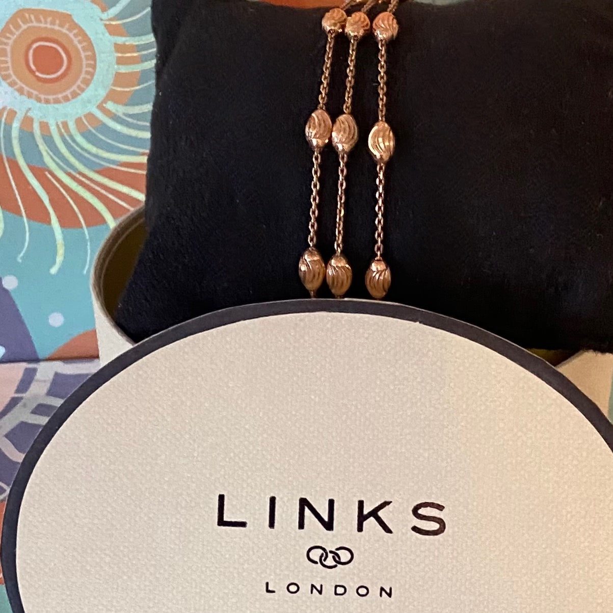 Three Strand Links of London Sterling Silver 18kt Gold Vermeil Essentials Bracelet with Beads – 17.5cm.