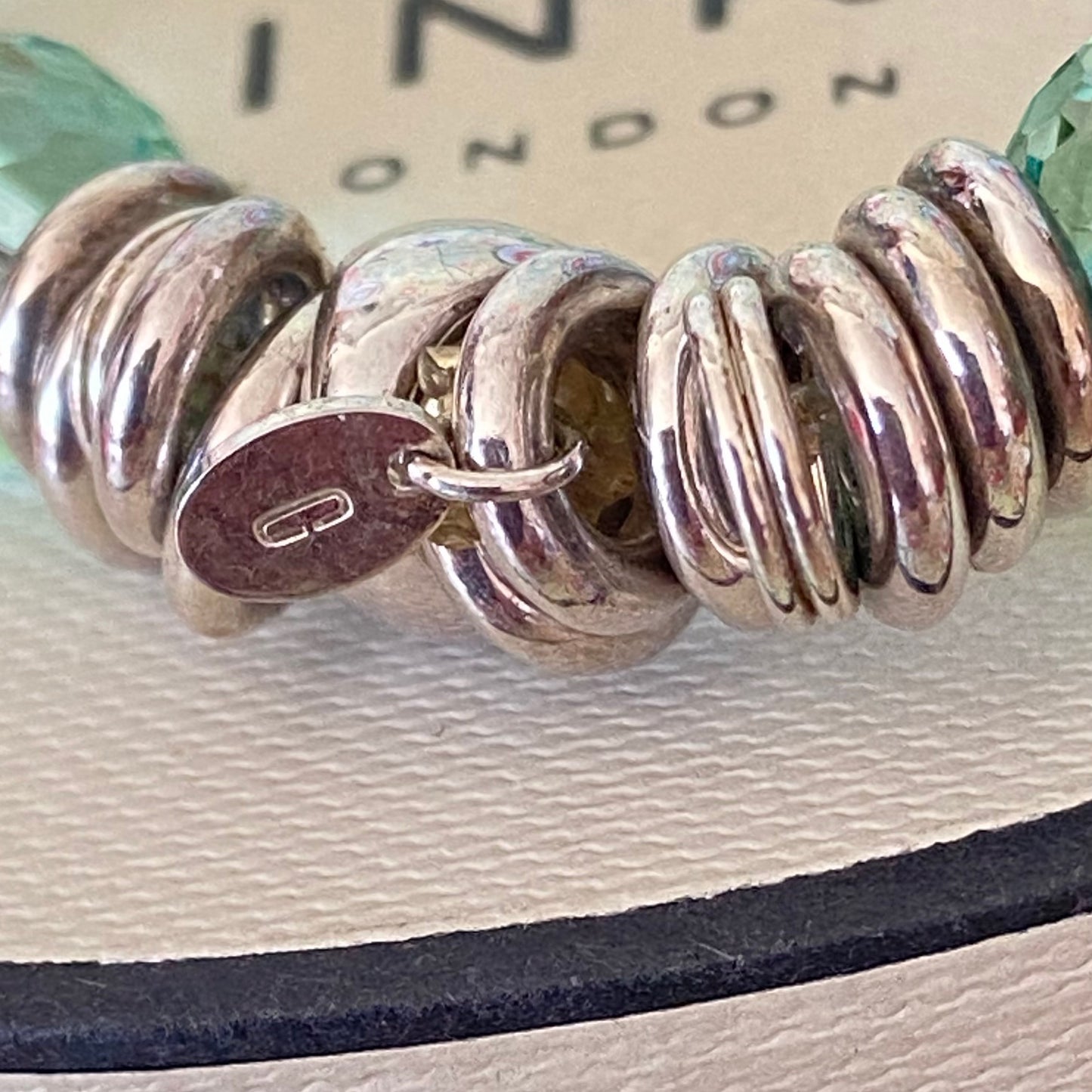 Links of London Sterling Silver Green Crystal Sweetie Bracelet