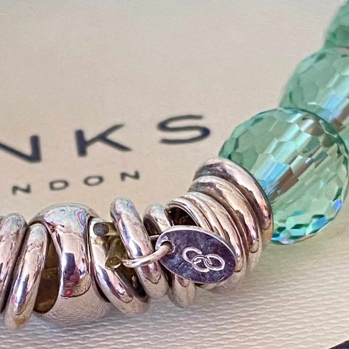 Links of London Sterling Silver Green Crystal Sweetie Bracelet