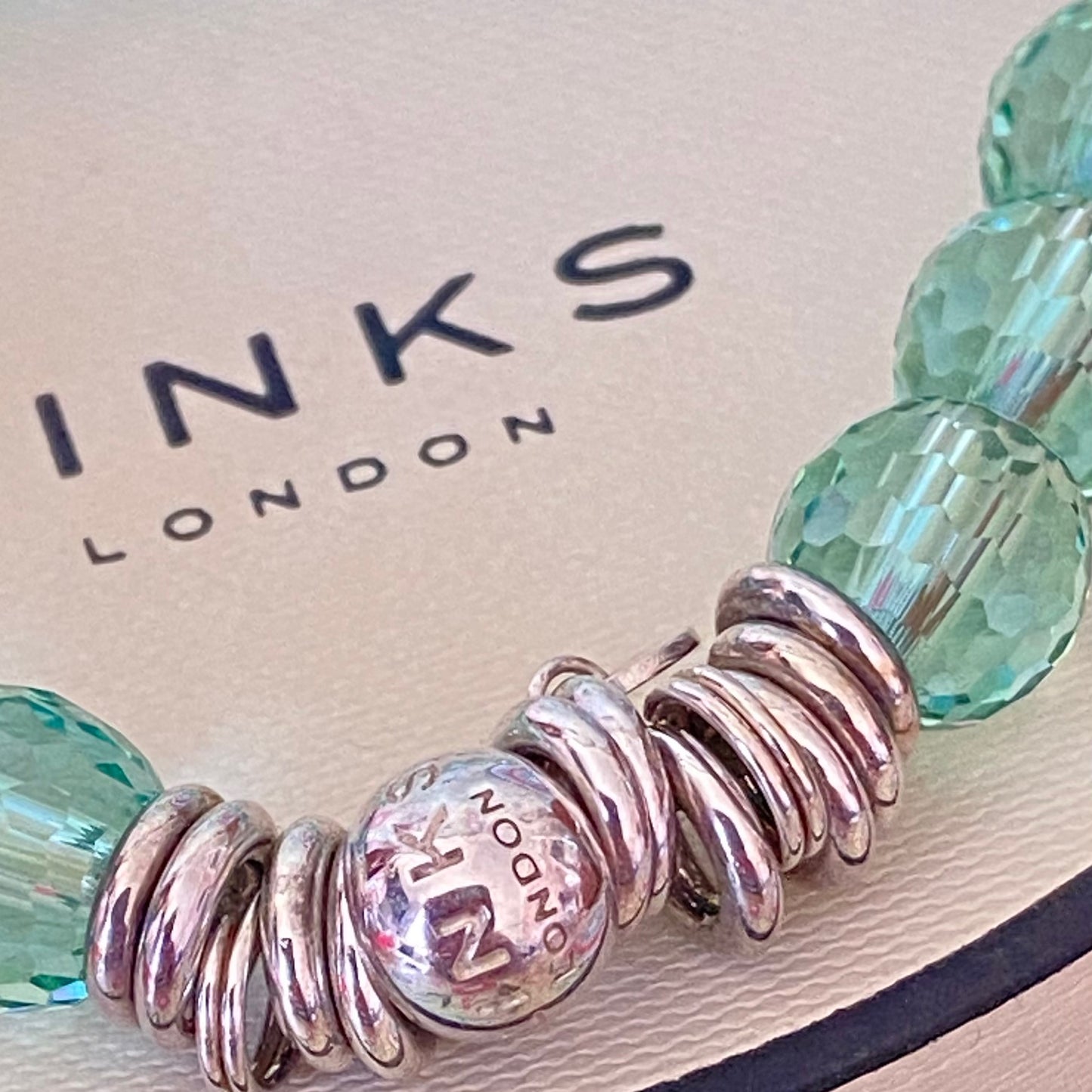 Links of London Sterling Silver Green Crystal Sweetie Bracelet
