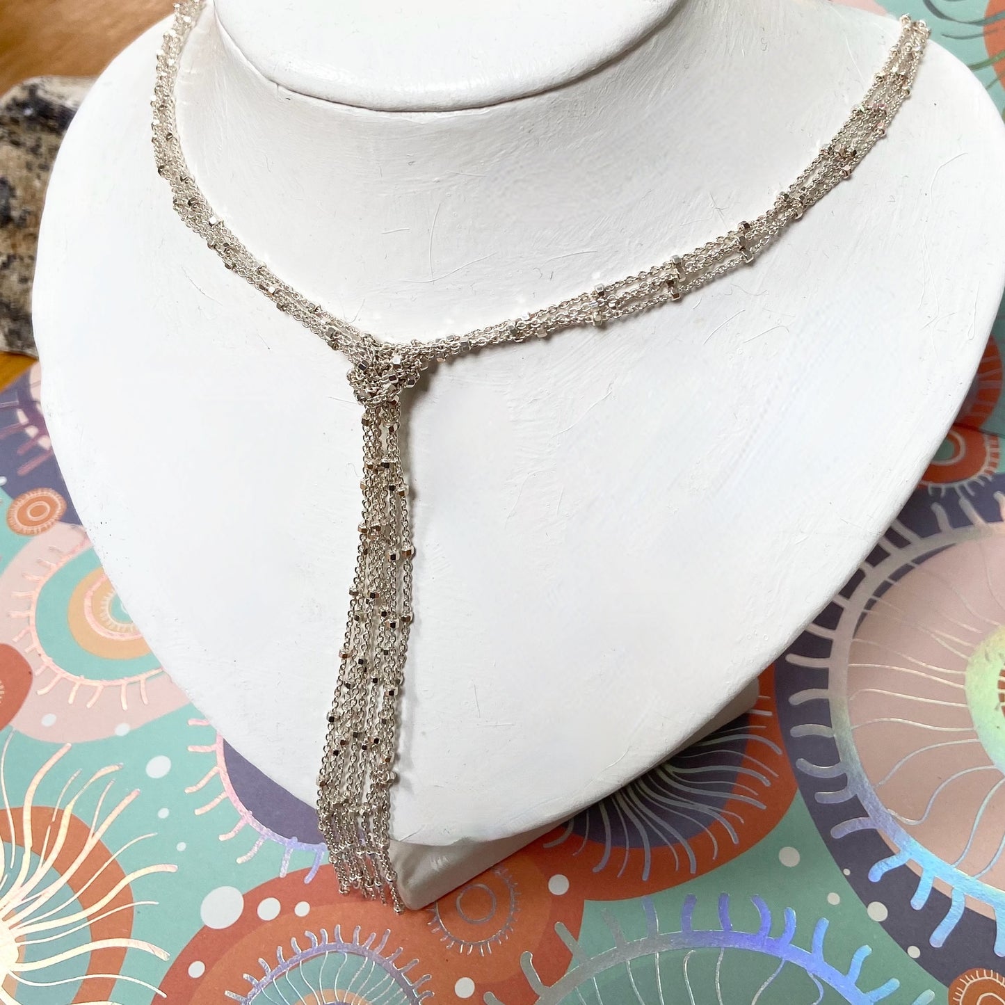 Links of London Multi Strand Knot Necklace with Tassel