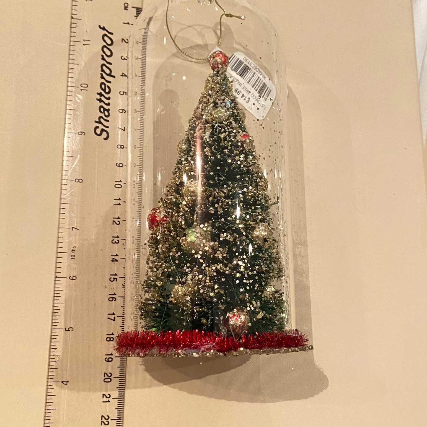 Christmas tree in a glass dome decoration