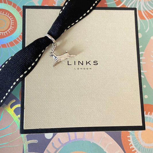 Links of London Silver Jumping Reindeer Charm. New!