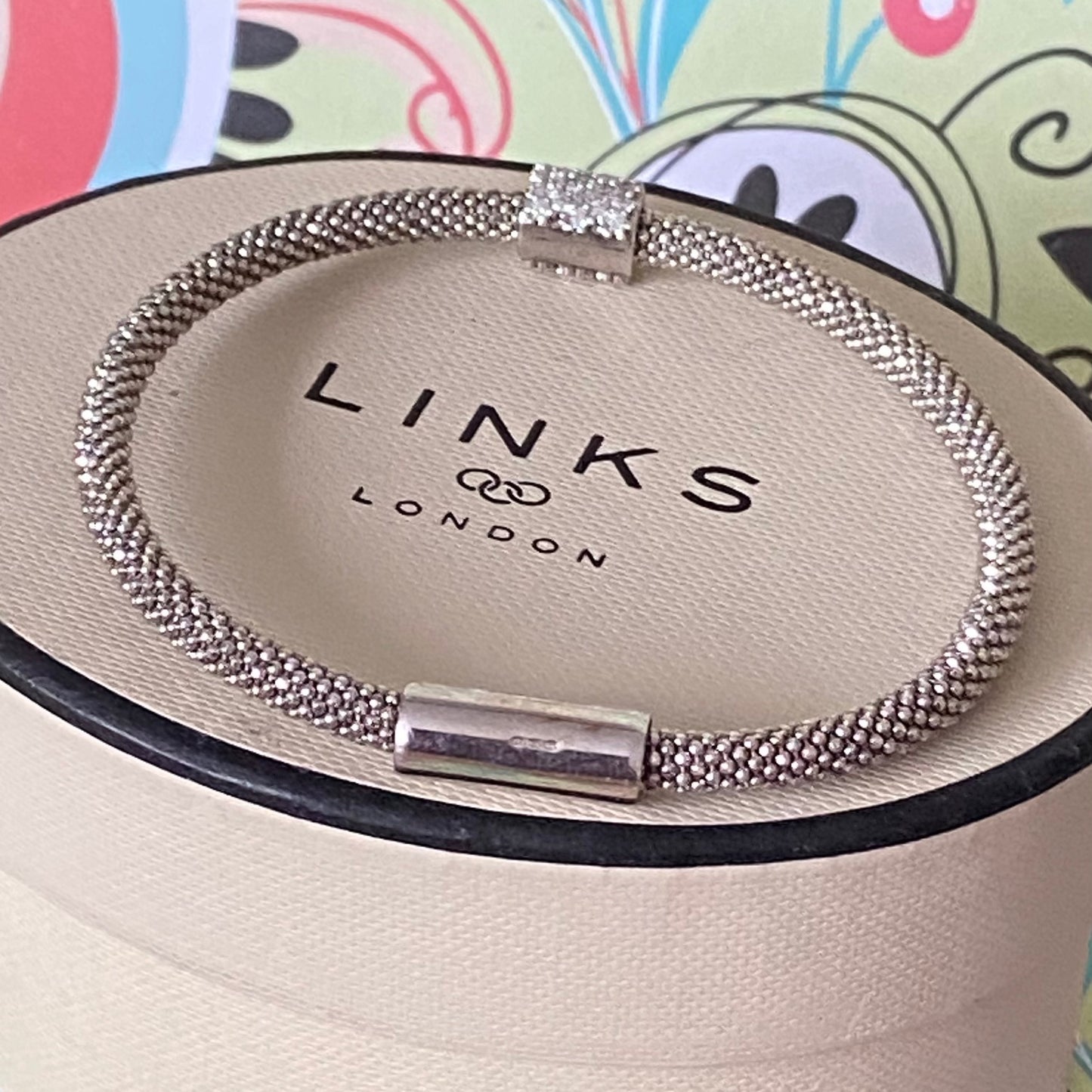 Links of London Silver Star Dust Bead Bracelet – 18.7 cm end to end Medium