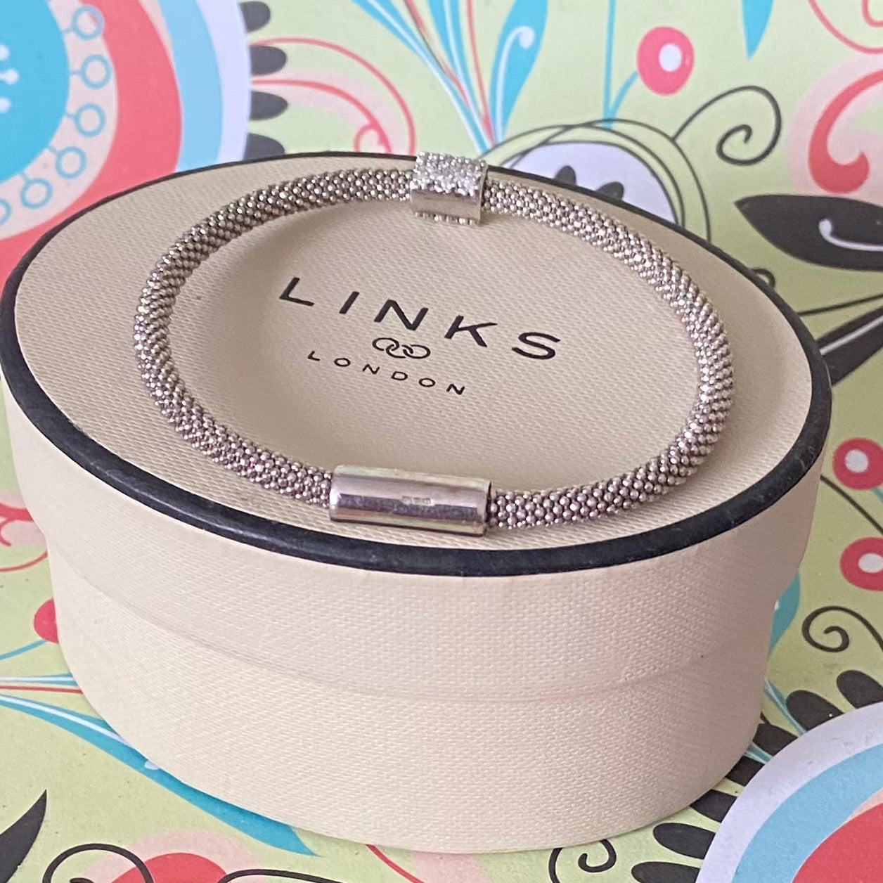 Links of London Silver Star Dust Bead Bracelet – 18.7 cm end to end Medium