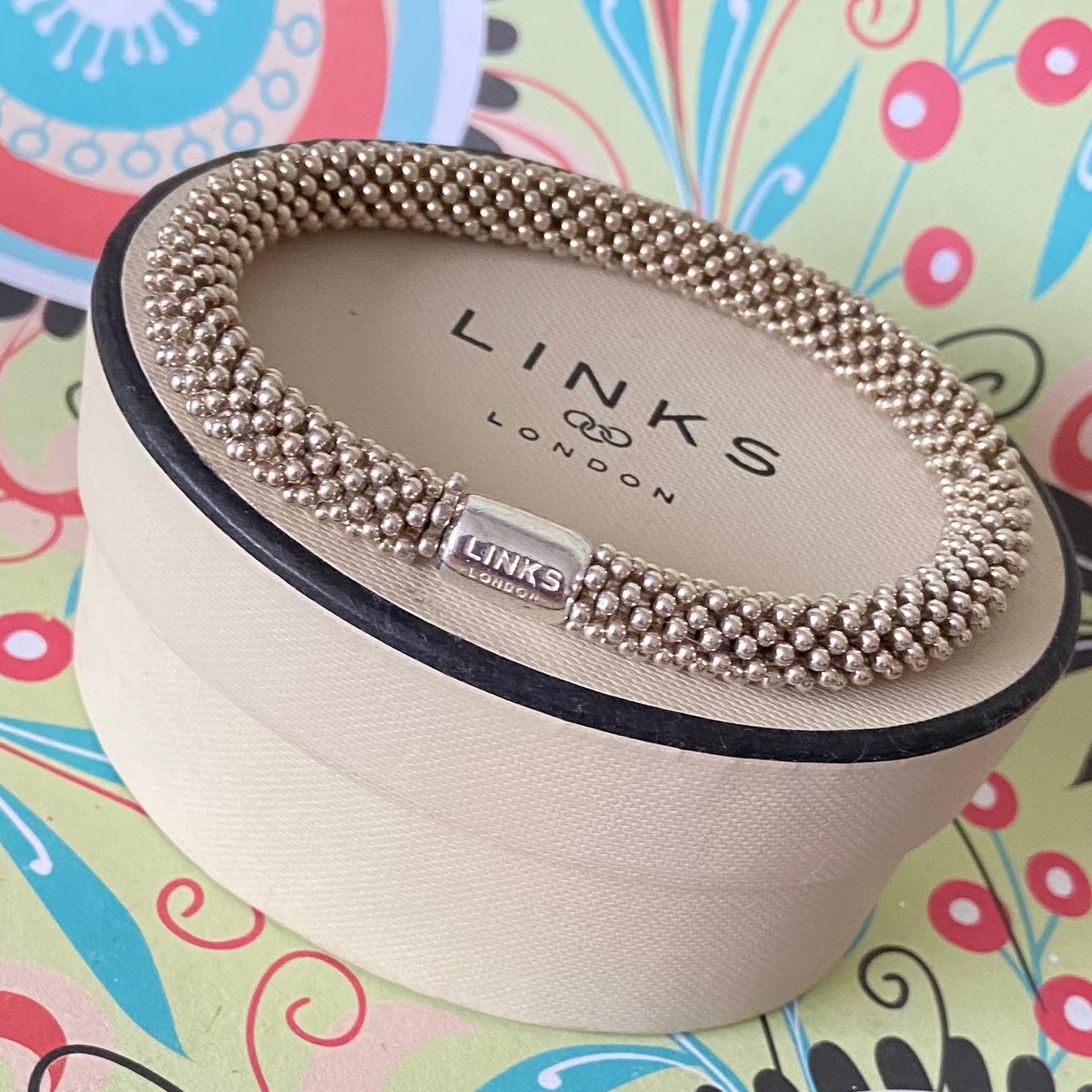 Pre Loved Links of London Rare Sterling Silver Effervescent Star 19cm Bracelet - restrung