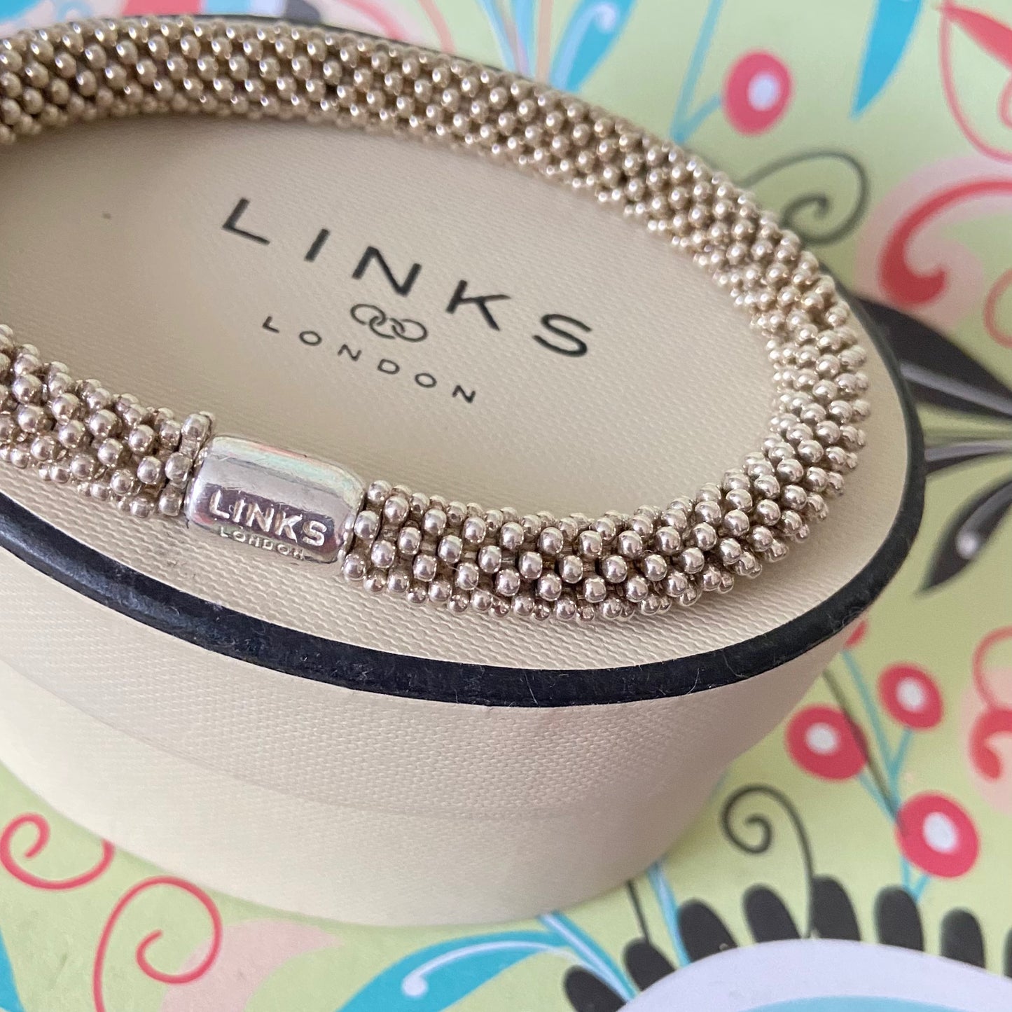 Pre Loved Links of London Rare Sterling Silver Effervescent Star 19cm Bracelet - restrung