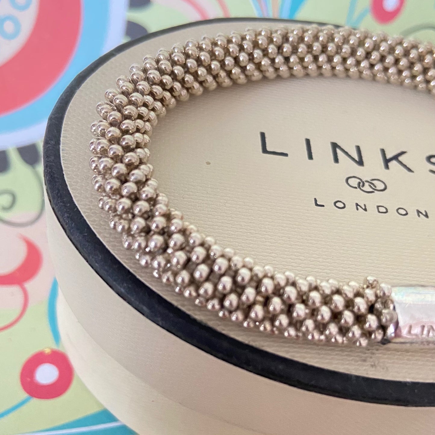 Pre Loved Links of London Rare Sterling Silver Effervescent Star 19cm Bracelet - restrung