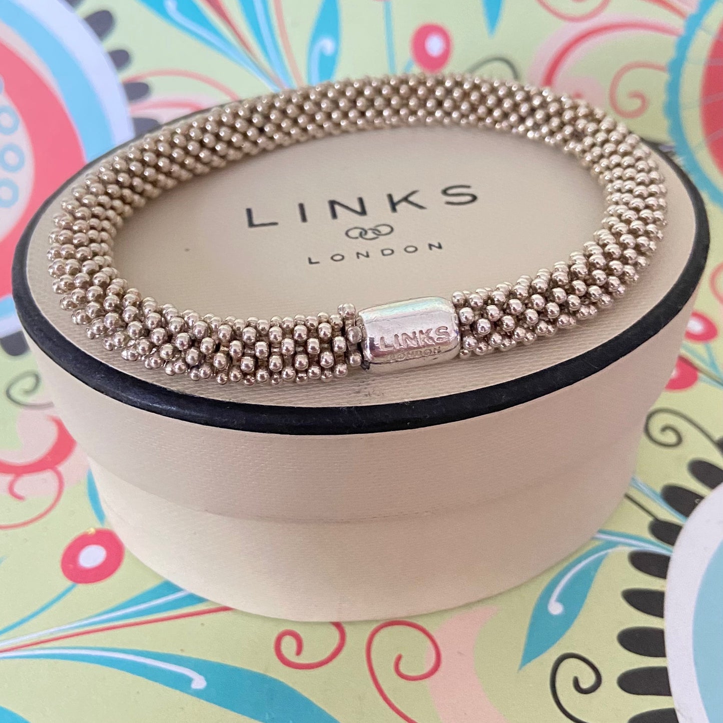 Pre Loved Links of London Rare Sterling Silver Effervescent Star 19cm Bracelet - restrung