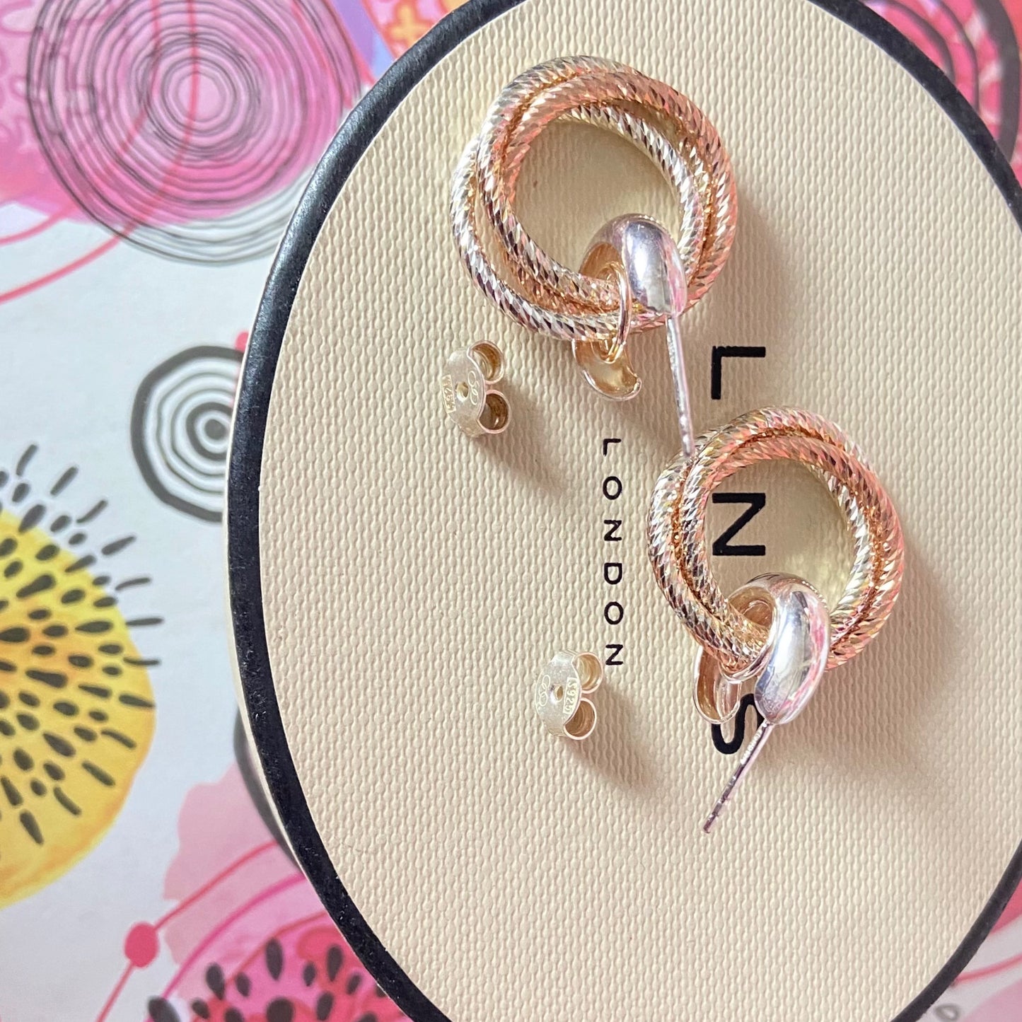 Links of London Aurora Two Colour Cluster Hoop Earrings from the Aurora Collection