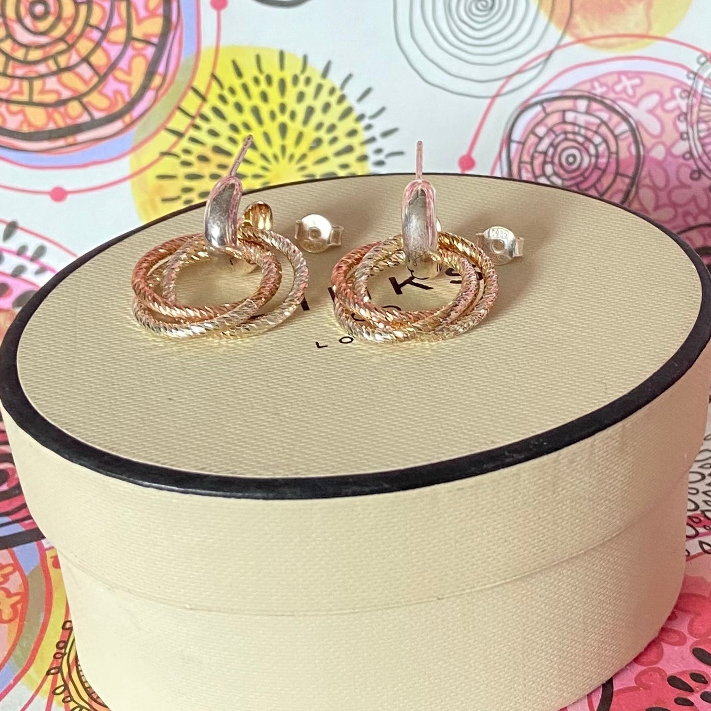 Links of London Aurora Two Colour Cluster Hoop Earrings from the Aurora Collection