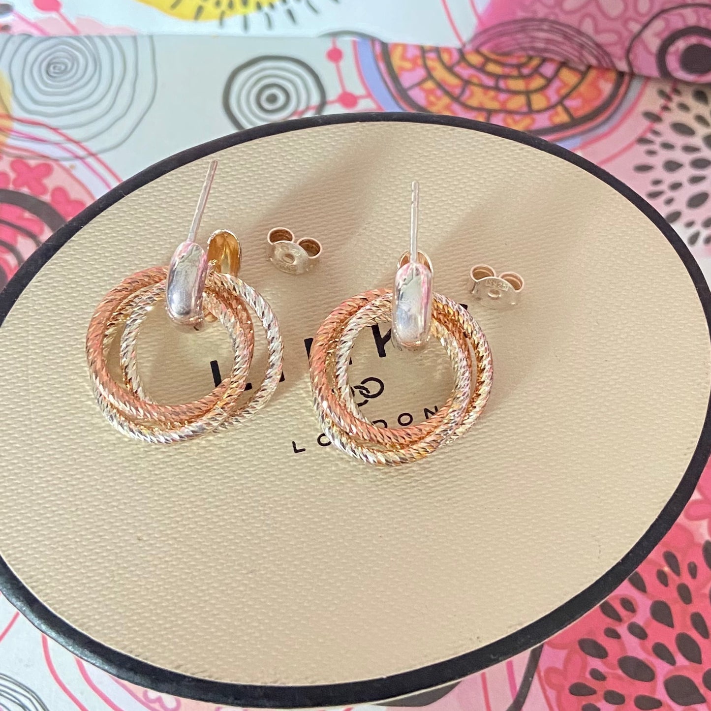 Links of London Aurora Two Colour Cluster Hoop Earrings from the Aurora Collection